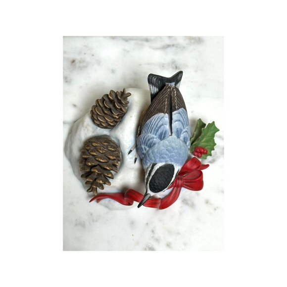 Vintage Lenox Nuthatch Christmas Garden Birds Series Figurine Holiday Collectibl - Picture 5 of 7